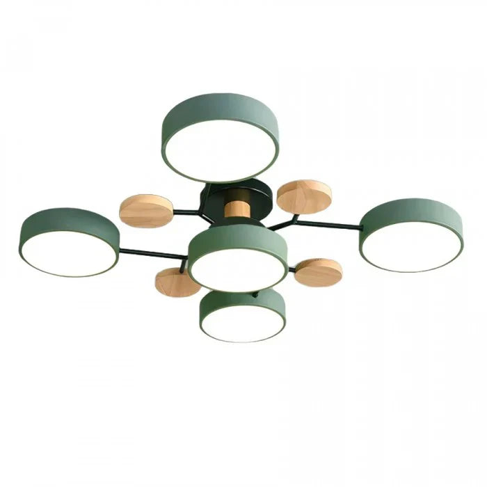 Nowoczesna lampa sufitowa w stylu skandynawskim z wieloma kloszami