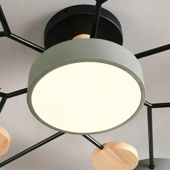 Skandynawska Okrągła Lampa Sufitowa LED