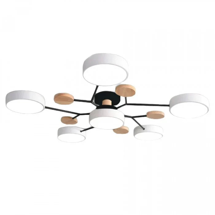 Nowoczesna lampa sufitowa w stylu skandynawskim z wieloma kloszami