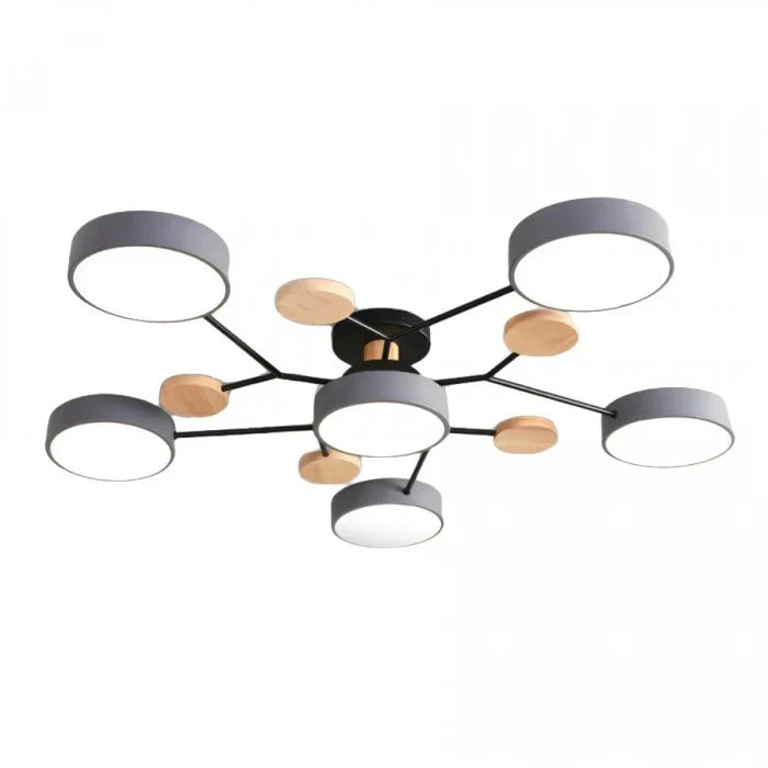 Nowoczesna lampa sufitowa w stylu skandynawskim z wieloma kloszami