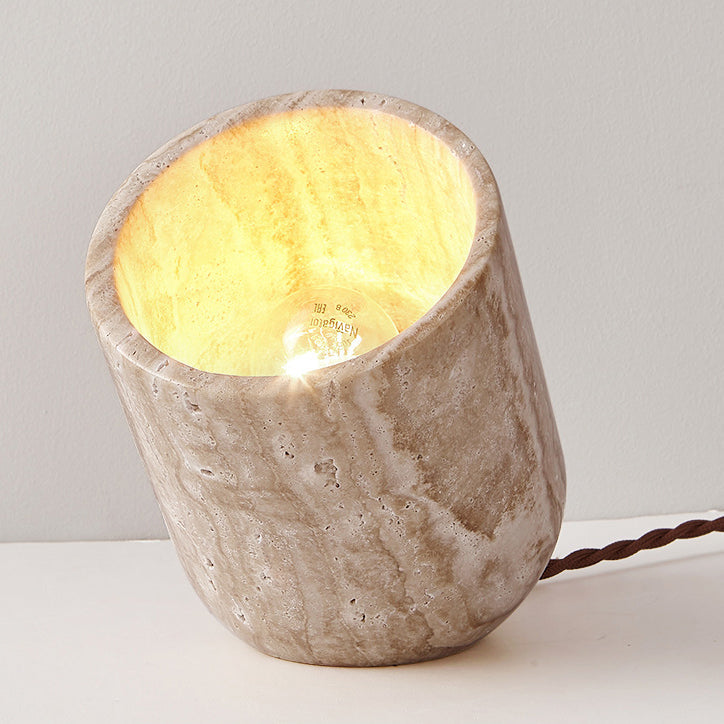Cylindryczna lampa stołowa styl japoński tryb nocny