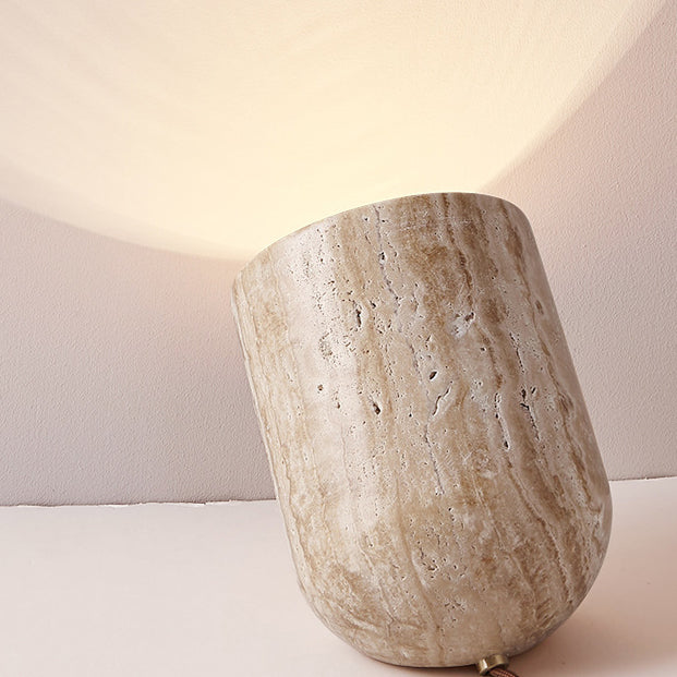 Cylindryczna lampa stołowa styl japoński tryb nocny
