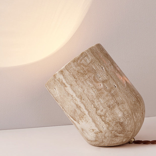 Cylindryczna lampa stołowa styl japoński tryb nocny