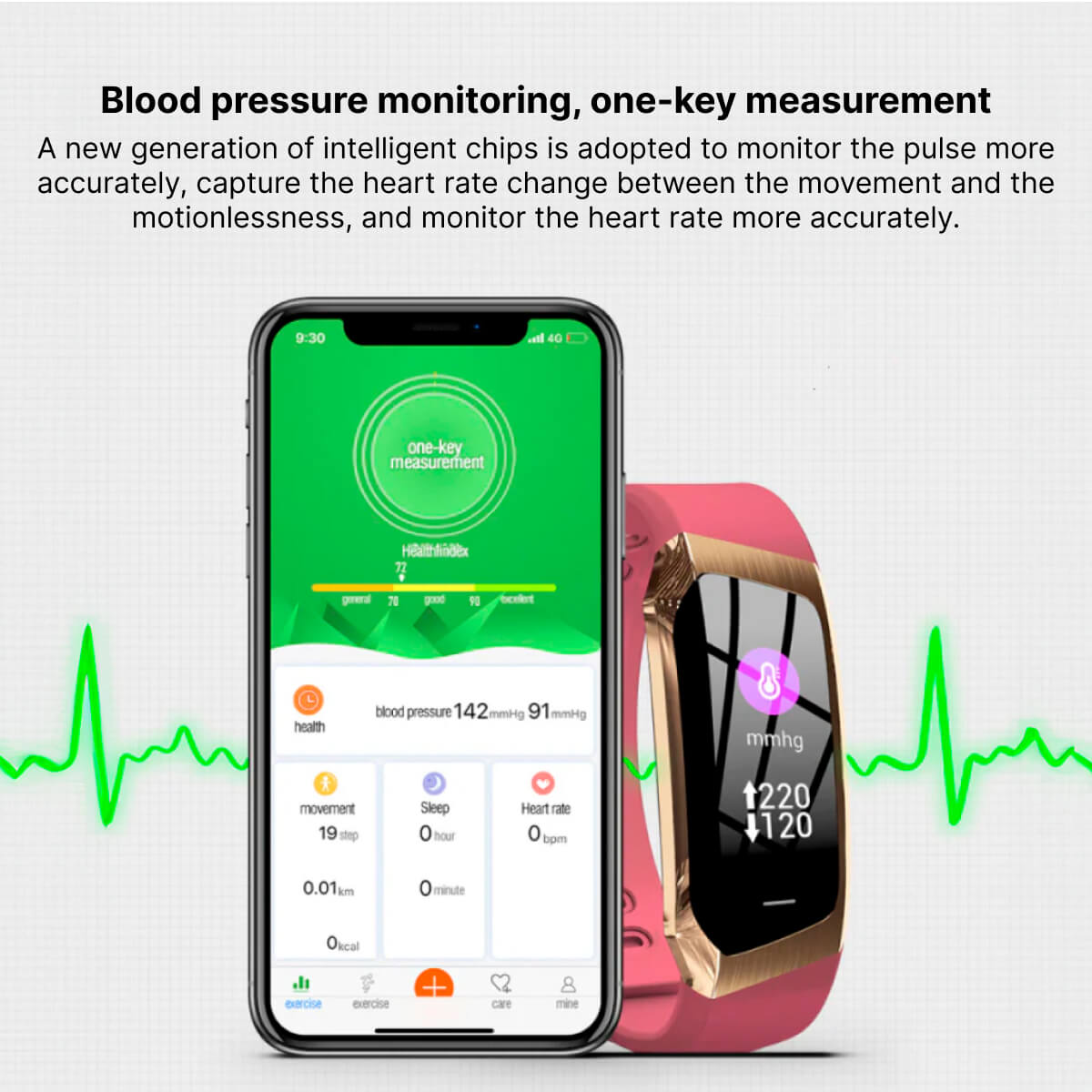 Sportowy Smartwatch z Pomiarem Ciśnienia, Pulsu i Monitorowaniem Snu