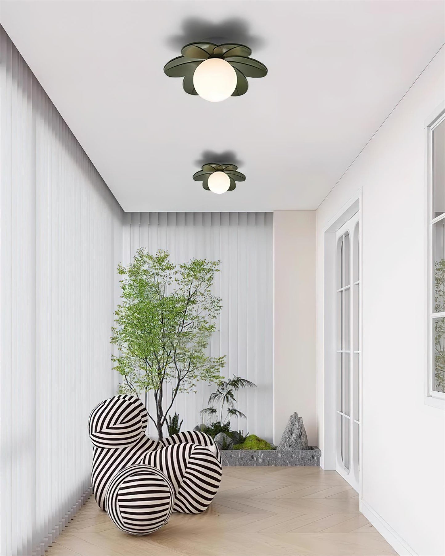 Nowoczesna lampa sufitowa o wzorze w kształcie płatków