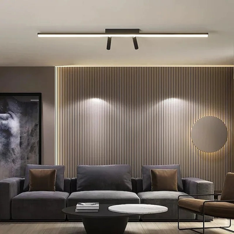 Smukła Liniowa Lampa Sufitowa LED do salonów i sypialni