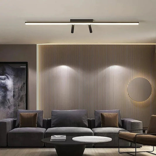 Smukła Liniowa Lampa Sufitowa LED do salonów i sypialni