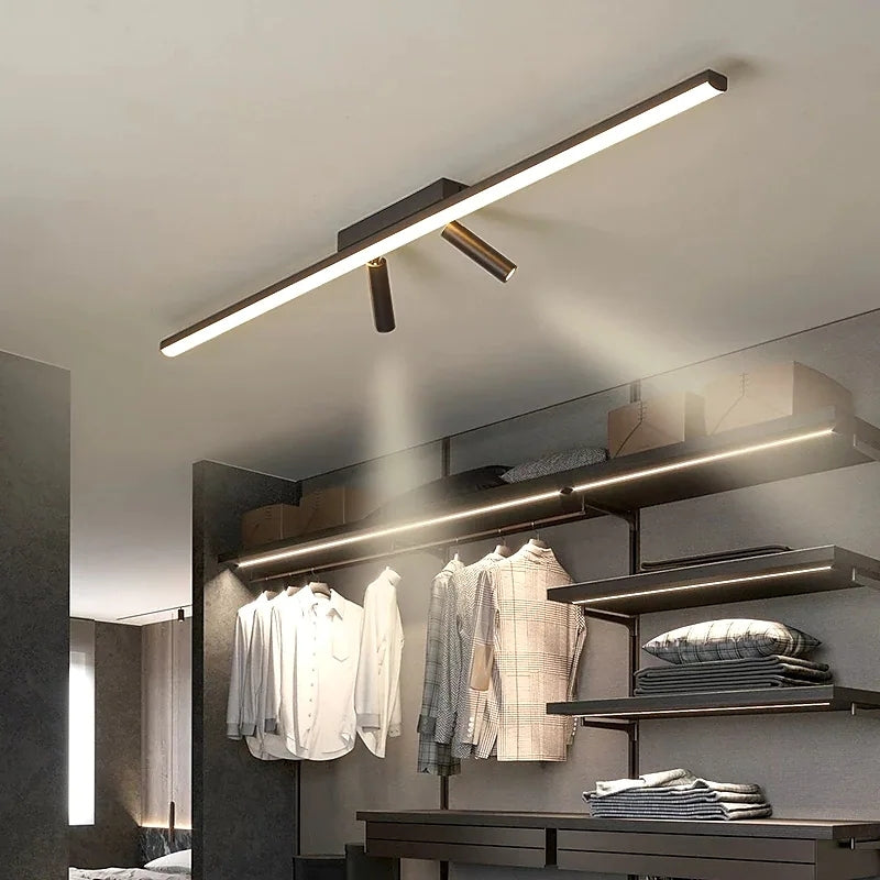 Smukła Liniowa Lampa Sufitowa LED do salonów i sypialni