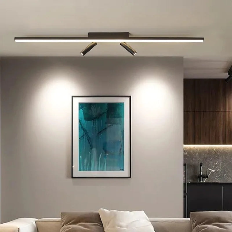 Smukła Liniowa Lampa Sufitowa LED do salonów i sypialni