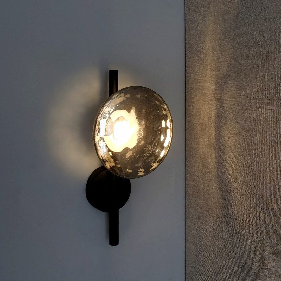 Nordycka falista szklana kinkiet LED Nowoczesna lampa ścienna do wnętrz