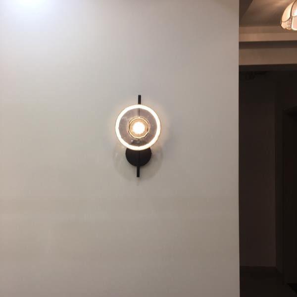 Nordycka falista szklana kinkiet LED Nowoczesna lampa ścienna do wnętrz