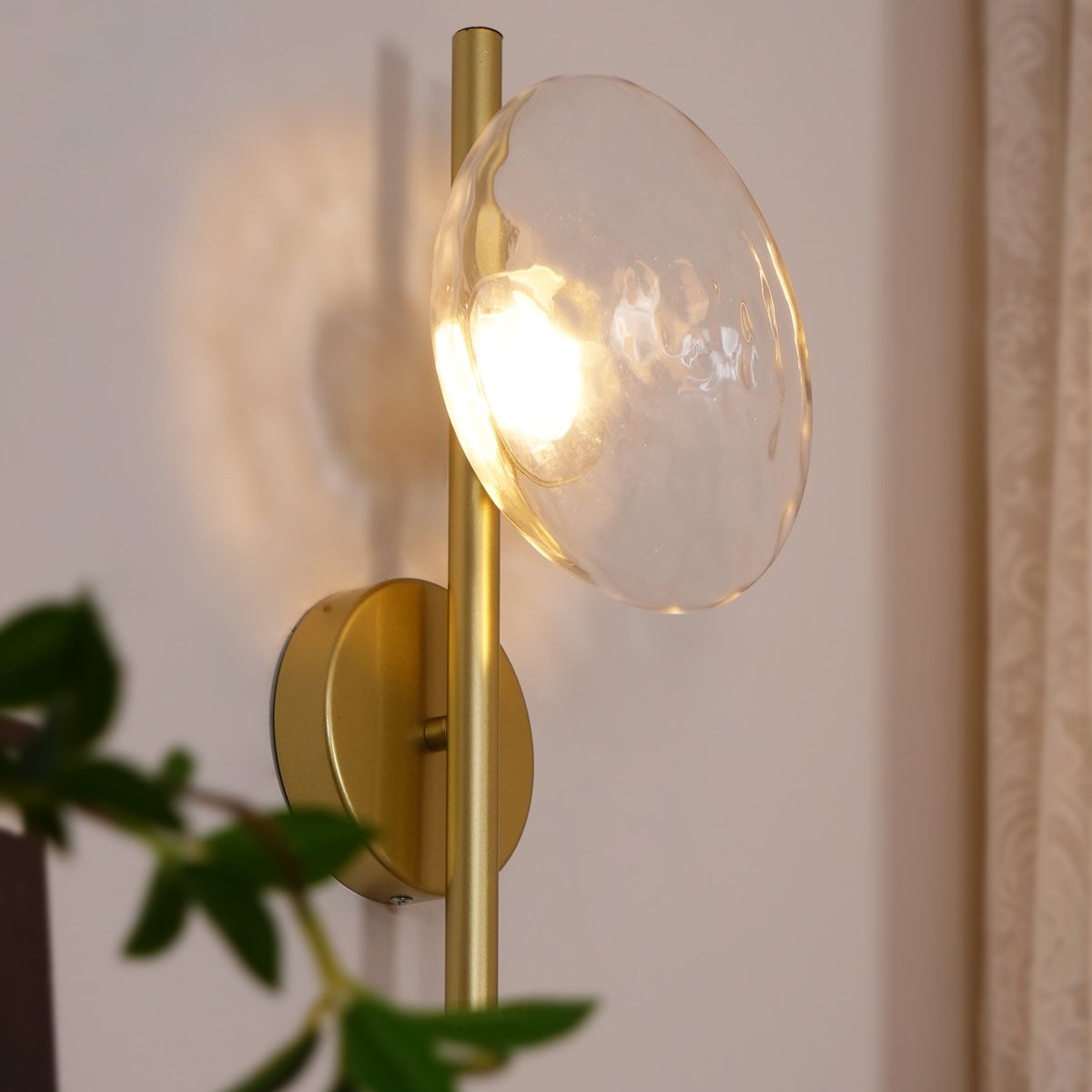 Nordycka falista szklana kinkiet LED Nowoczesna lampa ścienna do wnętrz