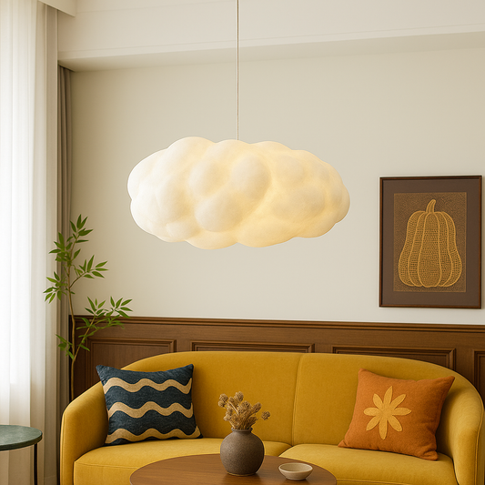 Subtelna nowoczesna lampa wisząca LED chmura