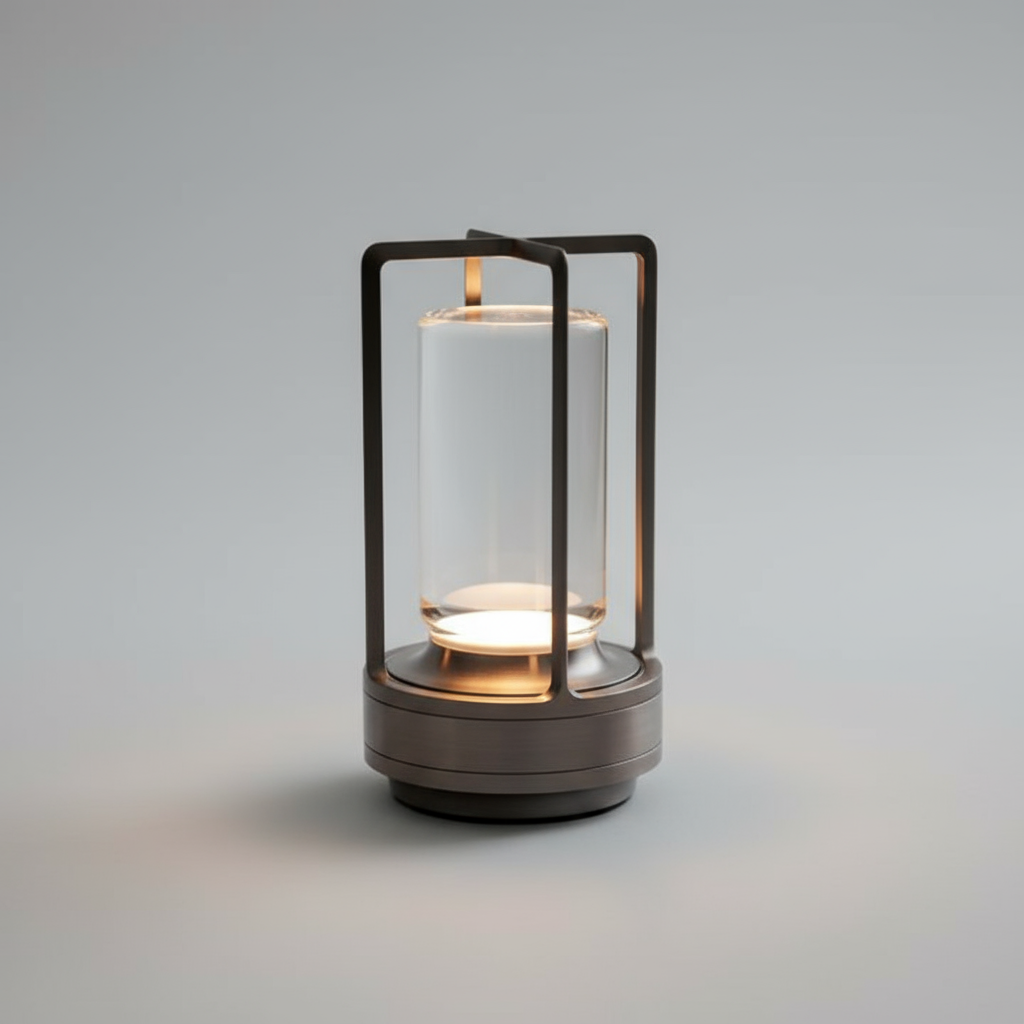 Bezprzewodowa lampa stołowa z panelem dotykowym i podświetleniem LED