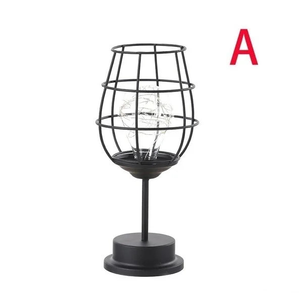 Lampa stołowa w stylu vintage z wydrążonym korpusem – nastrojowe oświetlenie w stylu retro