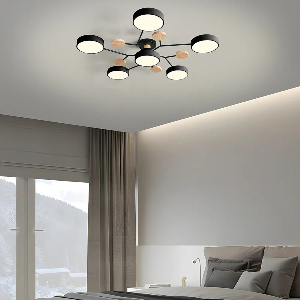 Minimalistyczna smukła okrągła lampa sufitowa LED