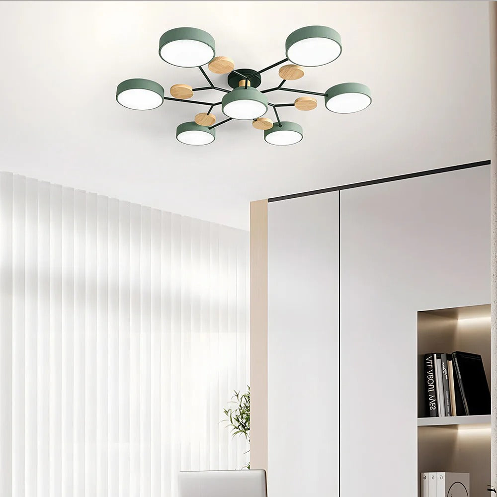 Regulowana jasna lampa sufitowa – Nowoczesny żyrandol LED do montażu wpuszczanego