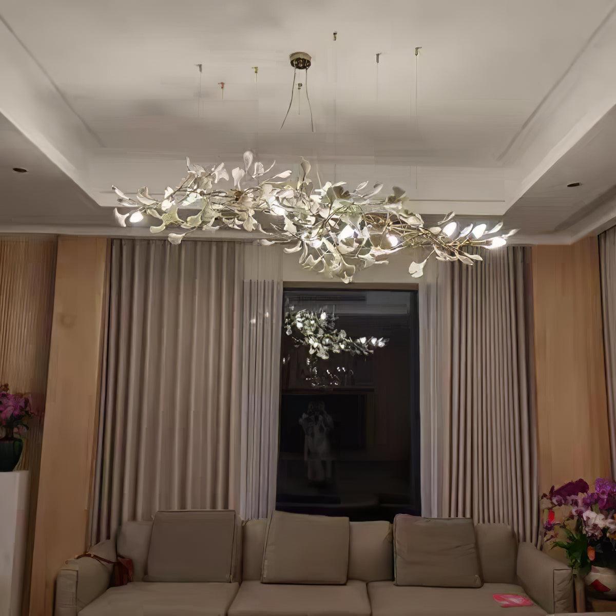 Nowoczesna wisząca lampa ścienna w kształcie liścia