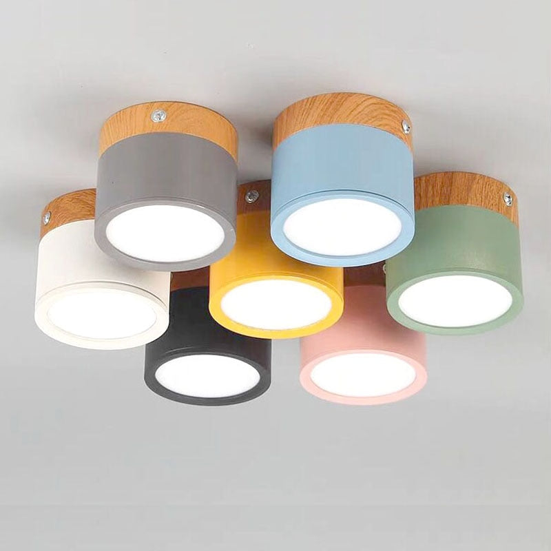 Kompaktowa montowana cylindryczna lampa sufitowa LED