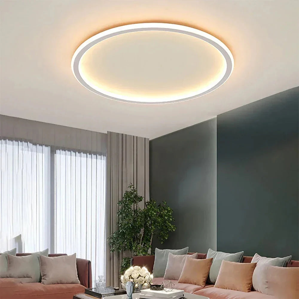 Nowoczesna skandynawska okrągła lampa sufitowa LED do salonu
