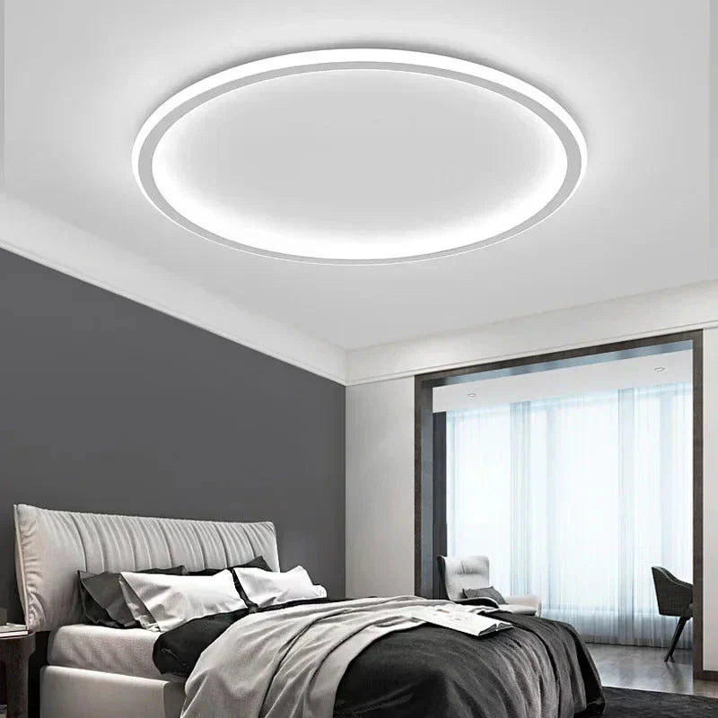 Nowoczesna skandynawska okrągła lampa sufitowa LED do salonu