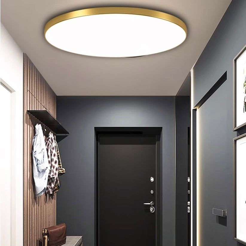Nastrojowa smukła okrągła lampa LED sufitowa do salonu