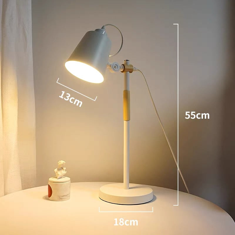 Minimalistyczna lampka nocna do sypialni w stylu skandynawskim z oświetleniem LED
