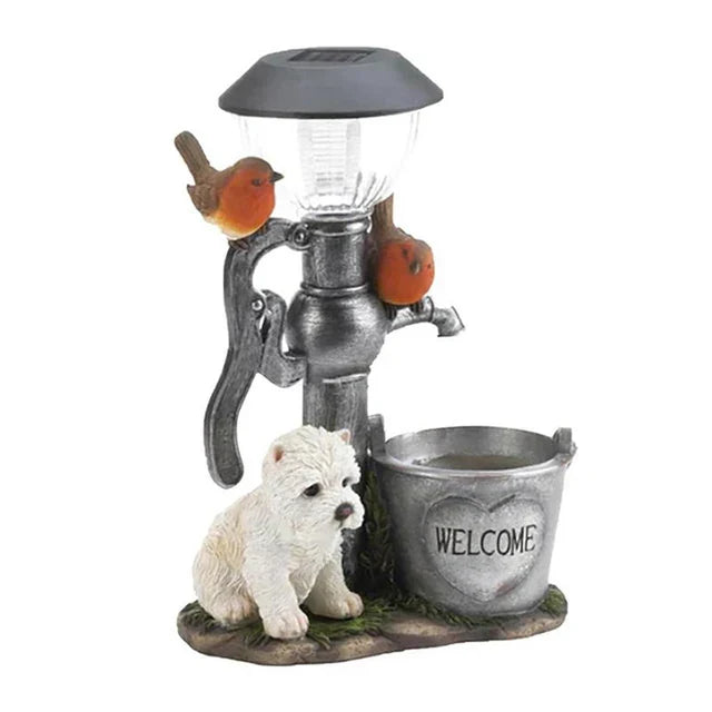 Decorative garden lamp in the shape of animals for the garden and terrace