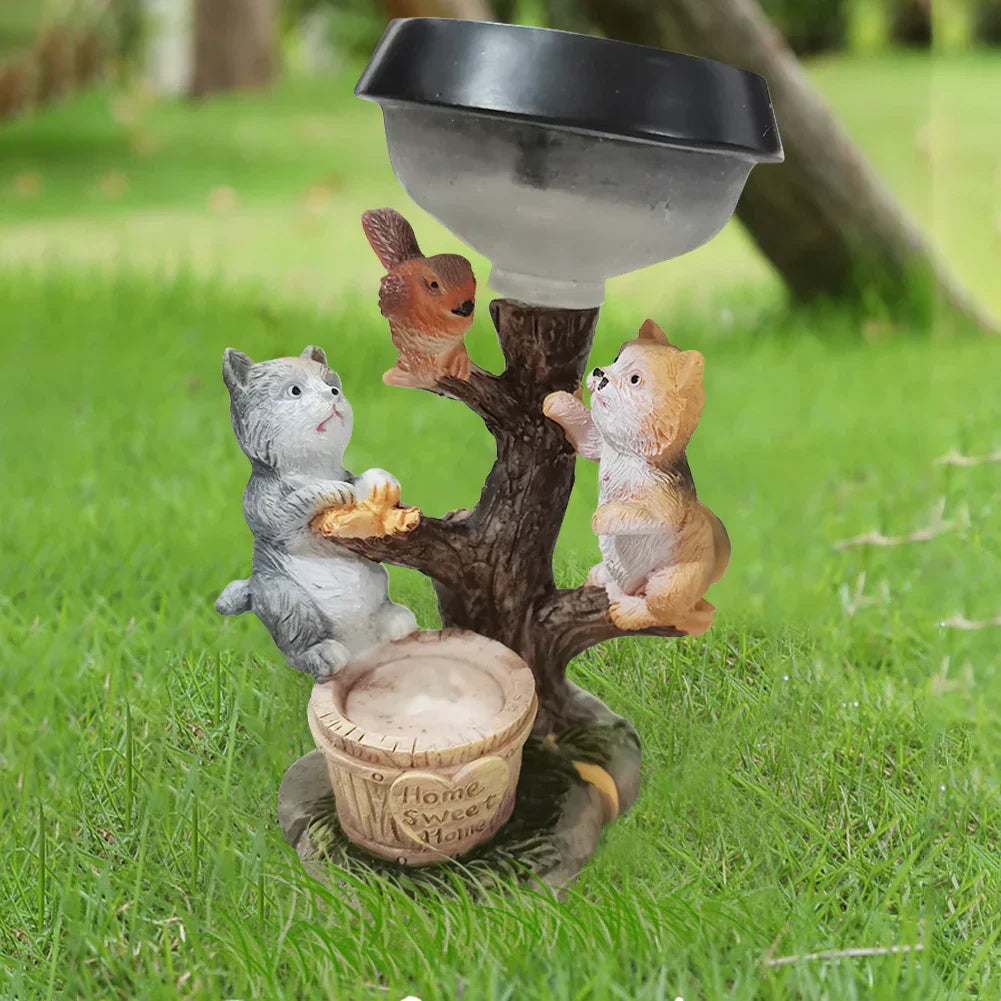 Decorative garden lamp in the shape of animals for the garden and terrace
