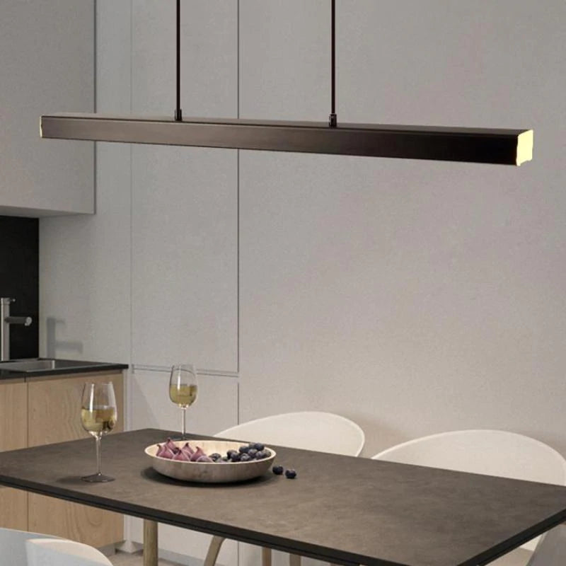 Funkcjonalna współczesna liniowa lampa wisząca LED sufitowa