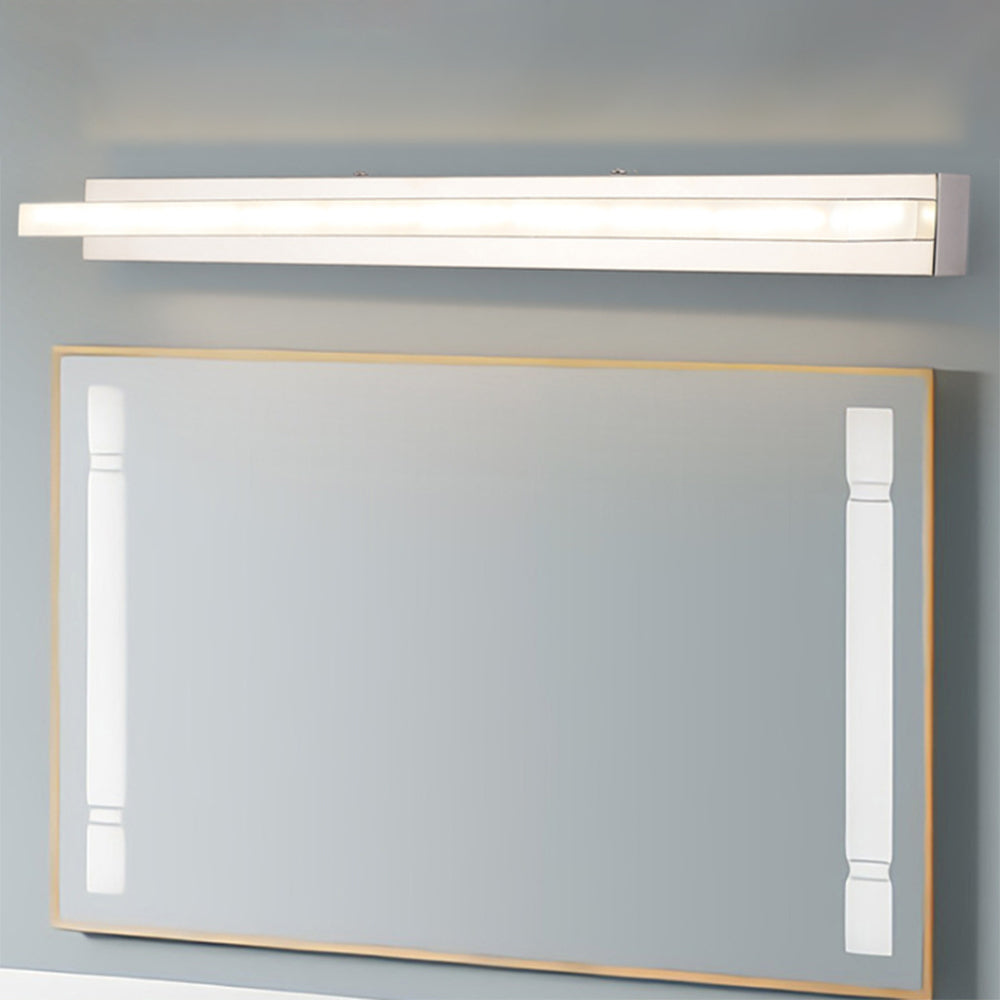Atmosferyczna prostokątna lampa ścienna LED z lustrzanym frontem – nowoczesne oświetlenie domowe