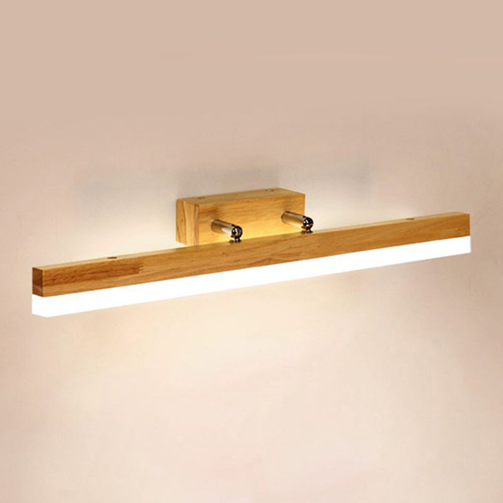 Harmonijna naturalna drewniana ciepła lampa ścienna LED