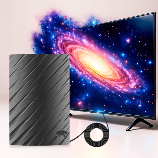 Antena TV Wewnętrzna DVB-T2 4K HD – Duży Zasięg, Wzmacniacz Sygnału, Cyfrowa Antena Pokojowa