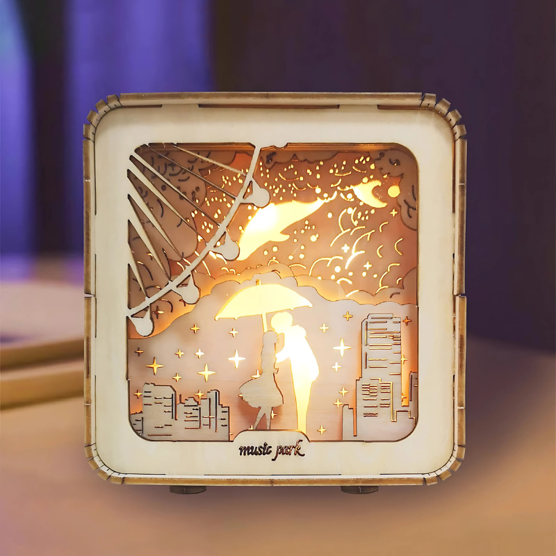 Drewniana lampa dekoracyjna DIY 3D – kreatywna aranżacja światła