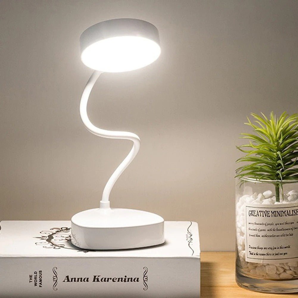Funkcjonalna lampa biurkowa LED z regulacją jasności - Sterowaniem dotykowym i elastyczną konstrukcją
