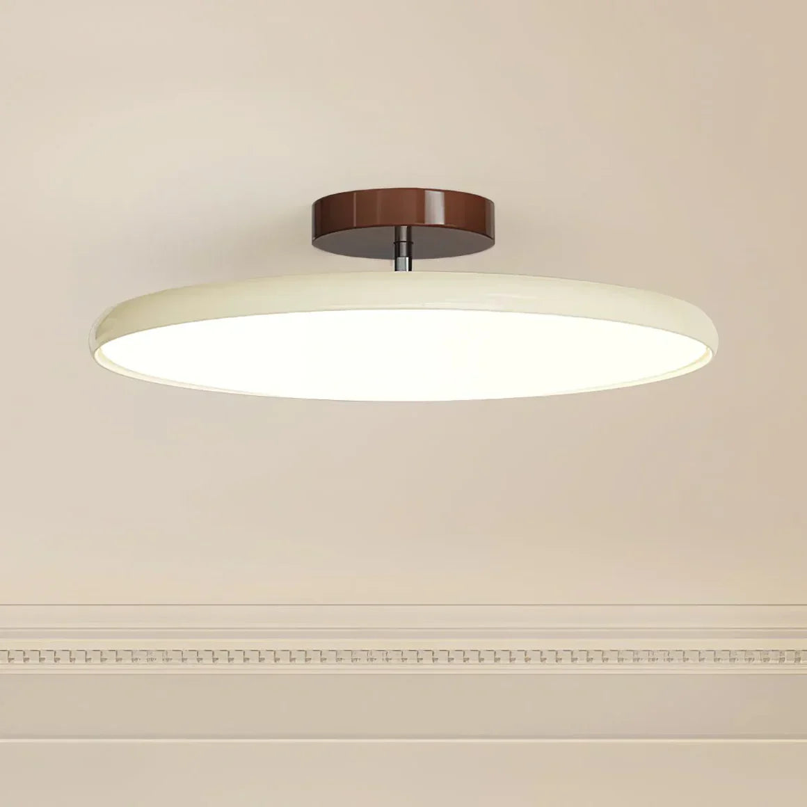 Nowoczesna okrągła lampa sufitowa LED z regulowaną głowicą punktową