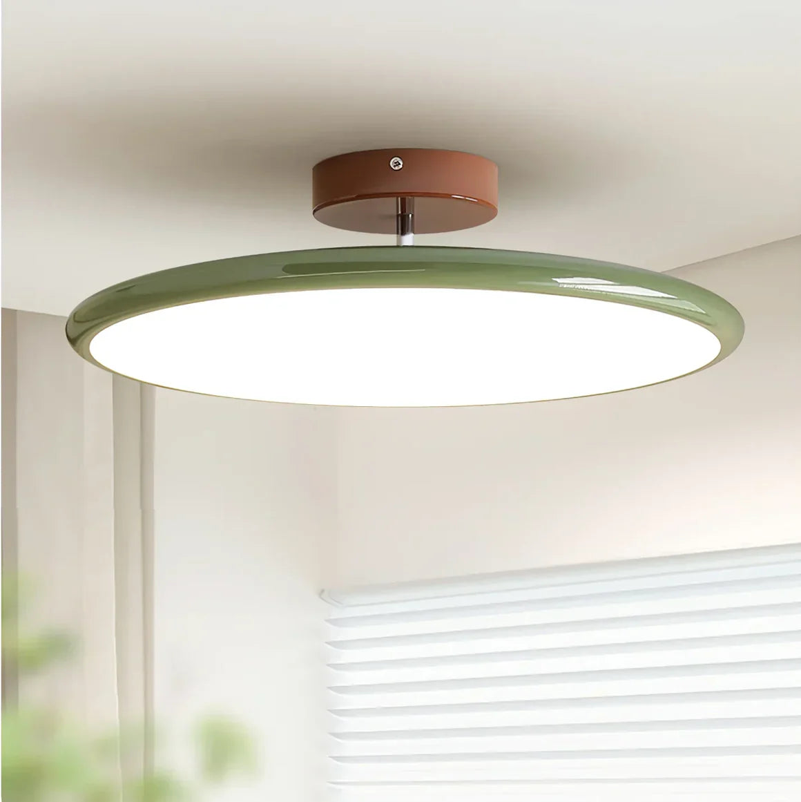 Nowoczesna okrągła lampa sufitowa LED z regulowaną głowicą punktową