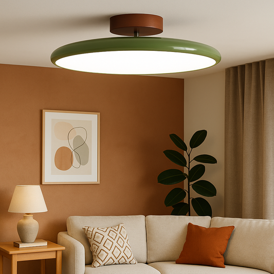 Współczesna regulowana lampa sufitowa do stref mieszkalnych