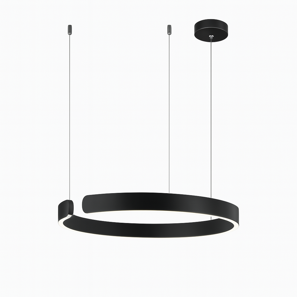 Jasna okrągła lampa wisząca LED do eleganckiego domu