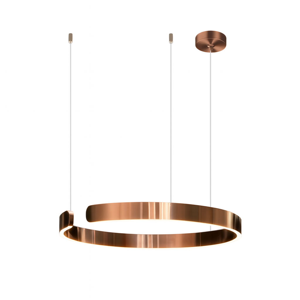Jasna okrągła lampa wisząca LED do eleganckiego domu