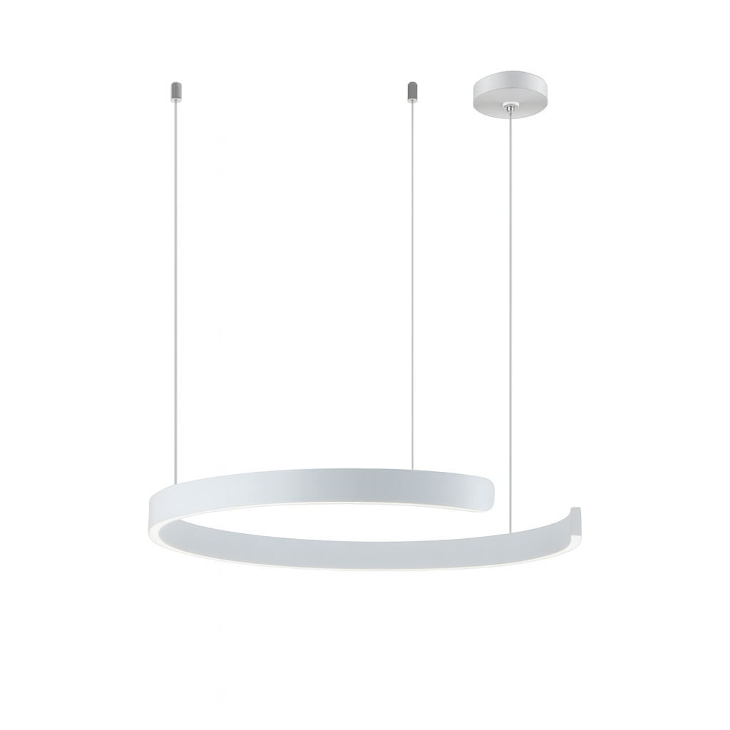 Jasna okrągła lampa wisząca LED do eleganckiego domu