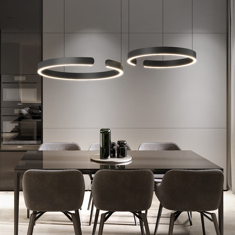Jasna okrągła lampa wisząca LED do eleganckiego domu