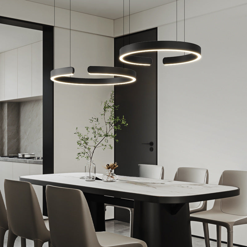 Jasna okrągła lampa wisząca LED do eleganckiego domu