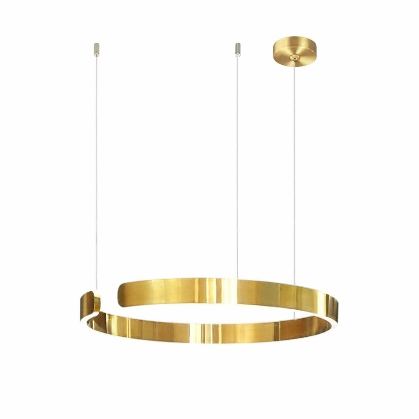 Jasna okrągła lampa wisząca LED do eleganckiego domu