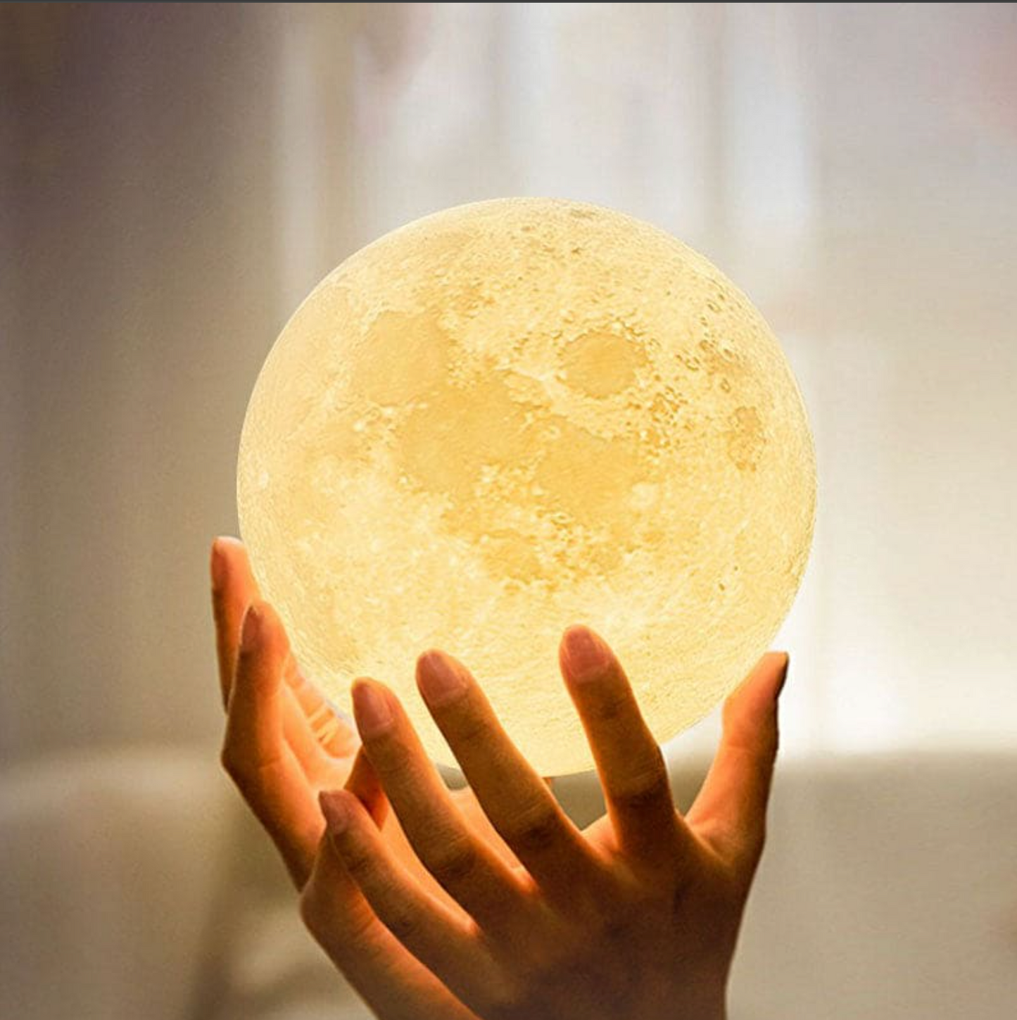 Bezprzewodowa lampa LED Moon z funkcją ściemniania - Pilotem zdalnego sterowania i funkcją ładowania
