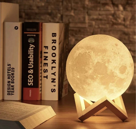 Bezprzewodowa lampa LED Moon z funkcją ściemniania - Pilotem zdalnego sterowania i funkcją ładowania
