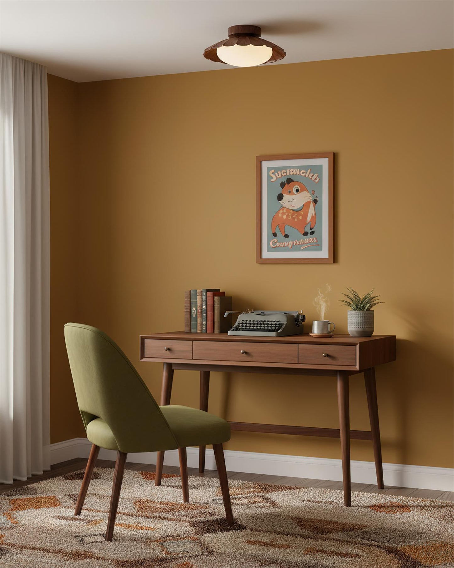 Lampa sufitowa w stylu „falistych chmur”