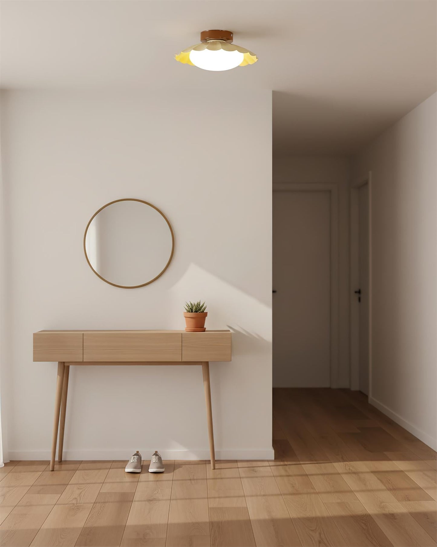 Lampa sufitowa w stylu „falistych chmur”