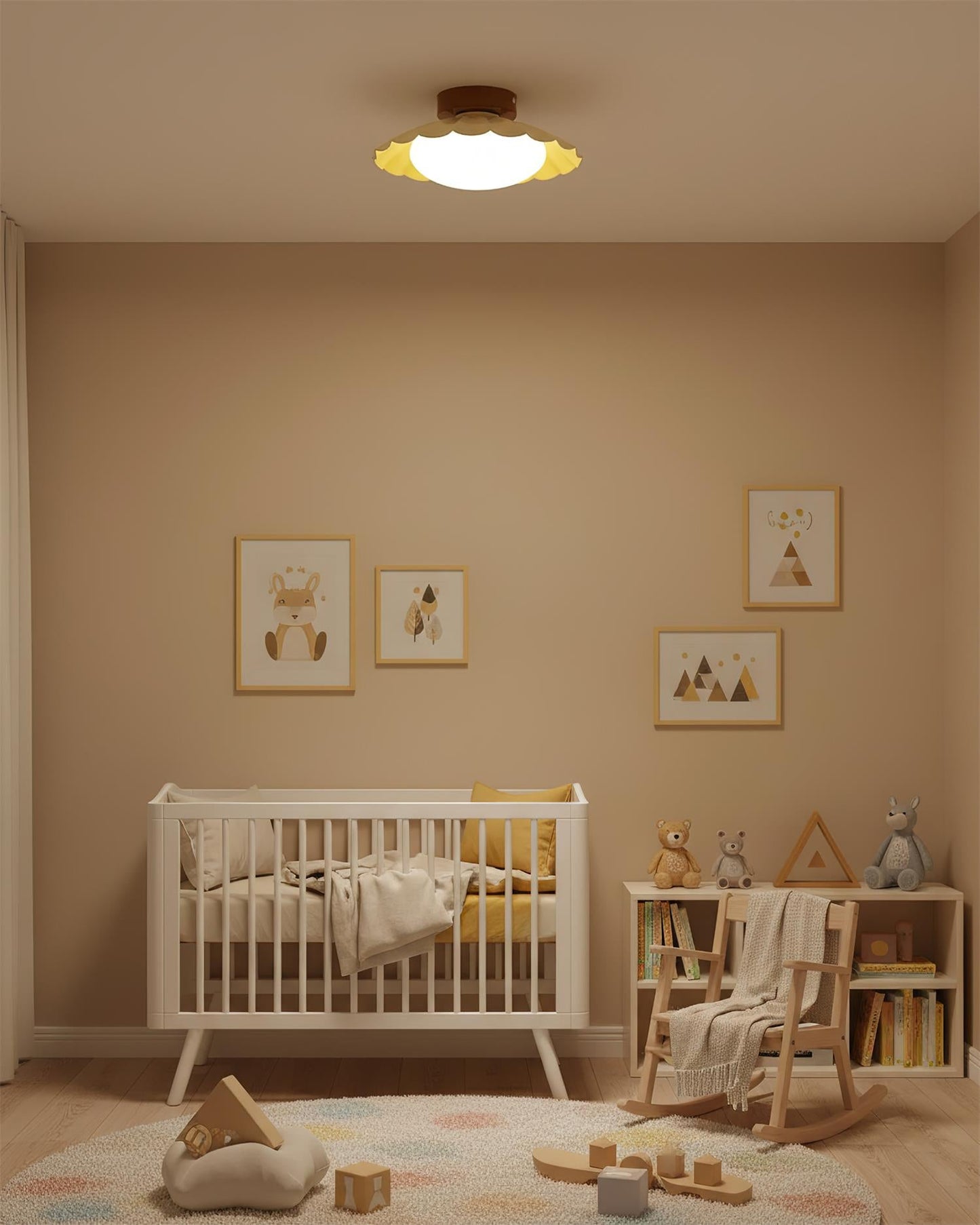 Lampa sufitowa w stylu „falistych chmur”