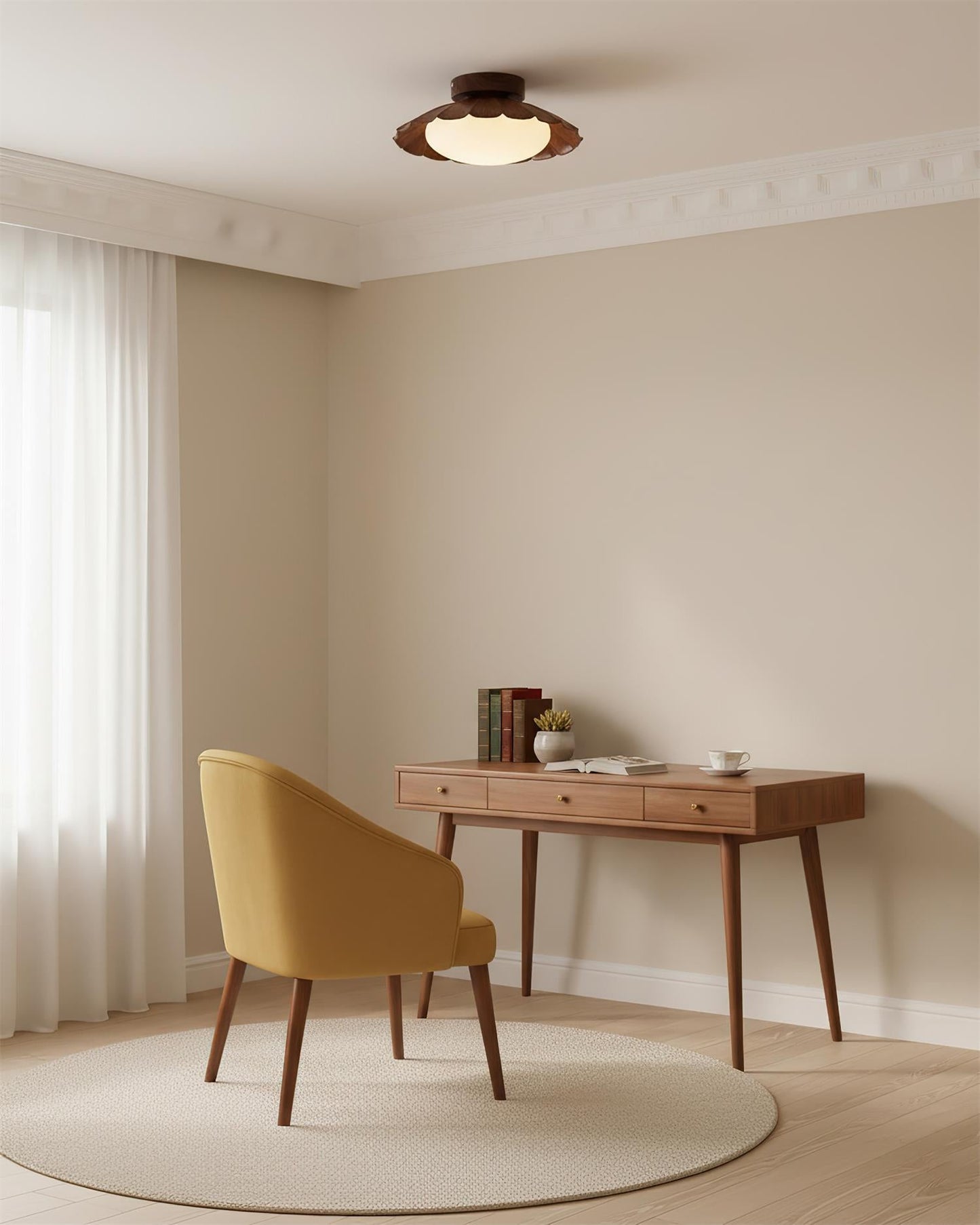 Lampa sufitowa w stylu „falistych chmur”